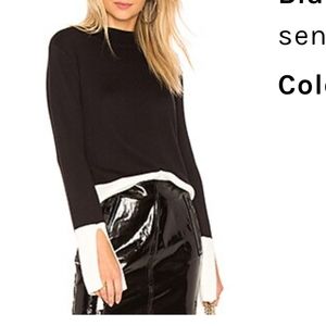 Sen Keystone Color Block sweater black and white